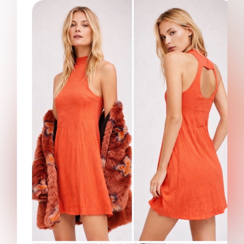 Free People Kitty Kat red mini dress